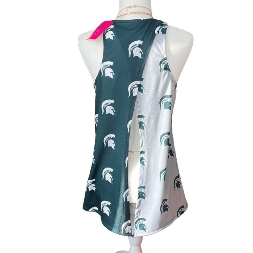 FOCO Michigan state Spartans College Mini Print Tie Breaker shirt size small
